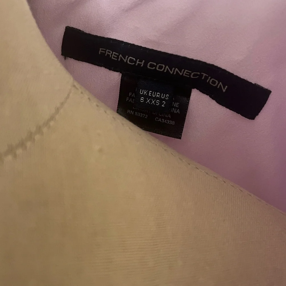 French Connection Mono Armoise Lavender Floral Wrap Mini Dress - Picture 12 of 13